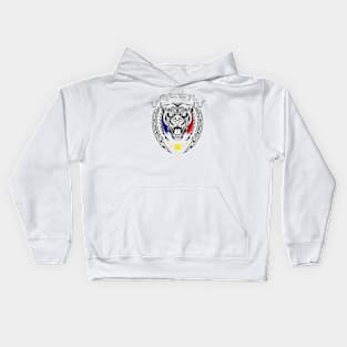 Tribal line Art Tiger / Baybayin word Mandirigma (Warrior) Kids Hoodie